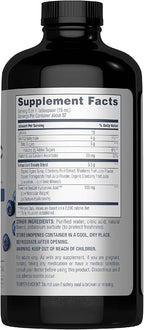NeoCell Liquid Hyaluronic Acid | 16 fl oz | with Vitamin C | Skin Hydration | Antioxidant Supplement | Blueberry Flavor
