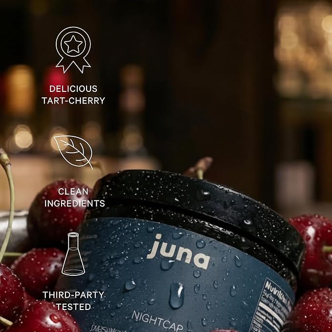 Juna Nightcap Sleep Gummies — Plant-Based Phytomelatonin + 8 Botanicals for Deep, Restorative Sleep | Non Groggy | GABA, Magnesium, Tart Cherry, Passionflower | Sugar-Free, Vegan | 30 Gummies