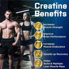 Creatine Monohydrate Gummies, Creatine for Women & Men, Pre Workout Creatine Monohydrate Gummies with Taurine, Vitamin B6 & B12 for Muscle, Strength, Energy, Endurance, Vegan, Organic, 60 Count