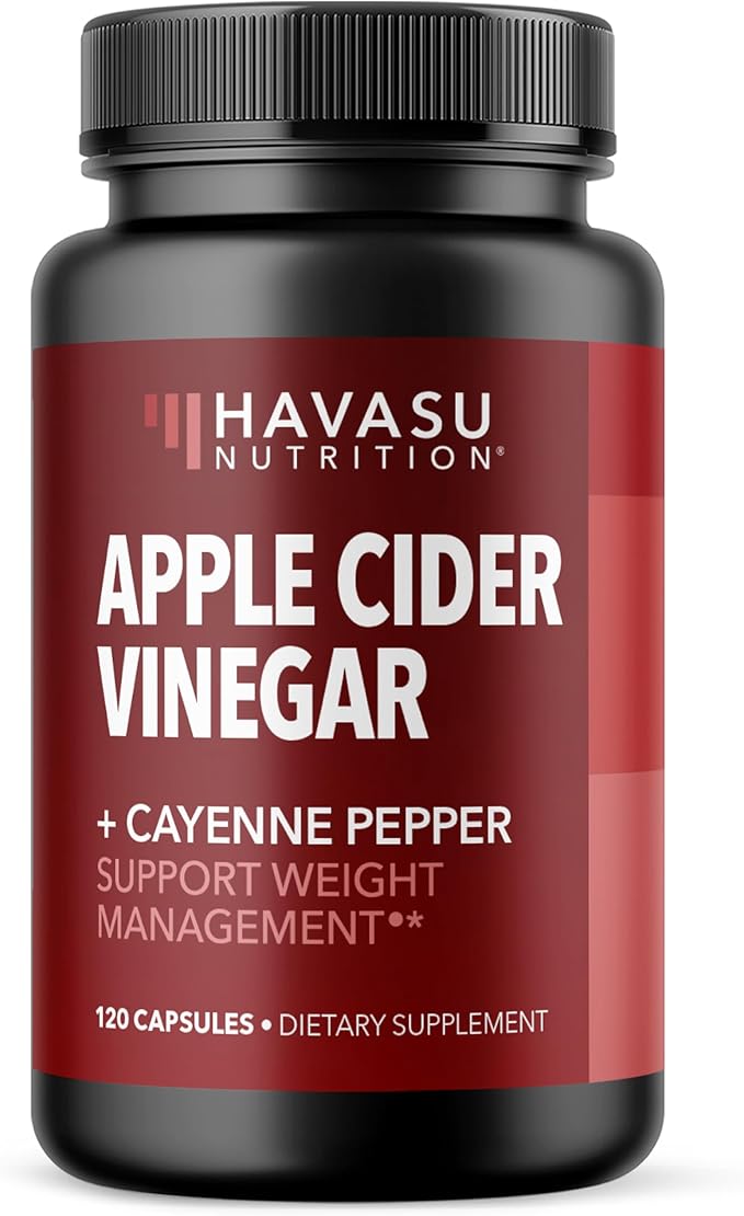 Apple Cider Vinegar Capsules with Cayenne Pepper for Digestive Health Support - 500mg ACV and 20mg Capsicum Annuum Per Serving - Easy-to-Take, Unflavored - 120 Count - Vegan, Non-GMO - 4 Month Supply