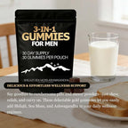 Zenith 3 in 1 Gummies for Men，Shilajit Gold Gummies with Sea Moss, Ashwagandha, Organic Manuka Honey, Burdock Root, Palm Moss Extract，Energy Support