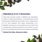 NutraChamps Elderberry Gummies with Vitamin C, Propolis & Echinacea - Immune System Support Gummy Vitamins for Adults & Kids - Max Strength 200mg Sambucus Antioxidant