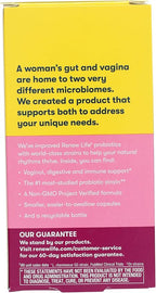 Renew Life Women's Probiotic Capsules, Supports pH Balance for Women, Vaginal, Urinary, Digestive and Immune Health, L. Rhamnosus GG, Dairy, Soy and Gluten-Free, 25 Billion CFU - 60 Ct