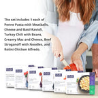 HMR Pasta Picks Entrée Pack, Pre-Packaged Lunch or Dinner to Support Weight Loss, Pack of 6 Ready to Eat Meals, 10-16 grams of Protein per Entrée, Low Calorie Food, 7-8 oz Servings per Meal