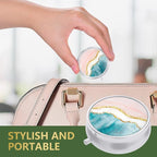 Nipichsha Pill Box, Small Pill Case for Purse & Pocket, Cute Travel Medicine Organizer, Portable Medicine Container Holder to Hold Vitamins, Medication, Fish Oil & Supplement, Pink Gilt