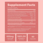 sapling Calcium Supplement - Whole Food with Vitamin K2 & D3, Magnesium, Zinc, Boron, Mineral Complex. Sourced Sustainably from Red Algae. for Bone Strength and Support. Non-GMO & Vegan 90 Capsules.
