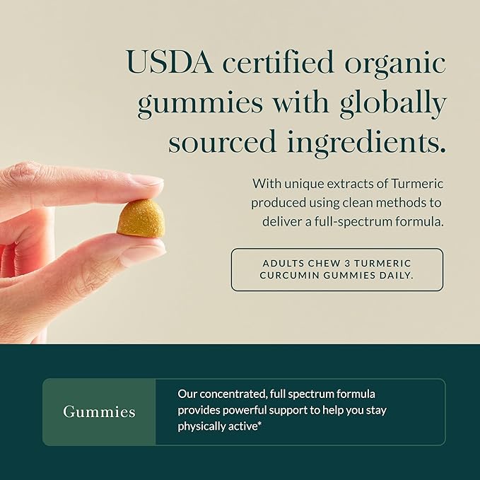 Gaia Herbs Turmeric Supreme Gummies Extra Strength - Supports Healthy Inflammatory Response in Healthy Individuals* - Lemon Ginger Flavor - 120 Vegan Organic Gummies (40 Servings)