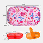 Serfeymi Weekly Travel Pill Organizer 2 Times A Day AM PM Upgraded Rainbow Pill Box 7 Day with Portable Zipper Canvas Pill Case, Medicine Organizer for Pills, Vitamins, Fish Oils - Pink 01
