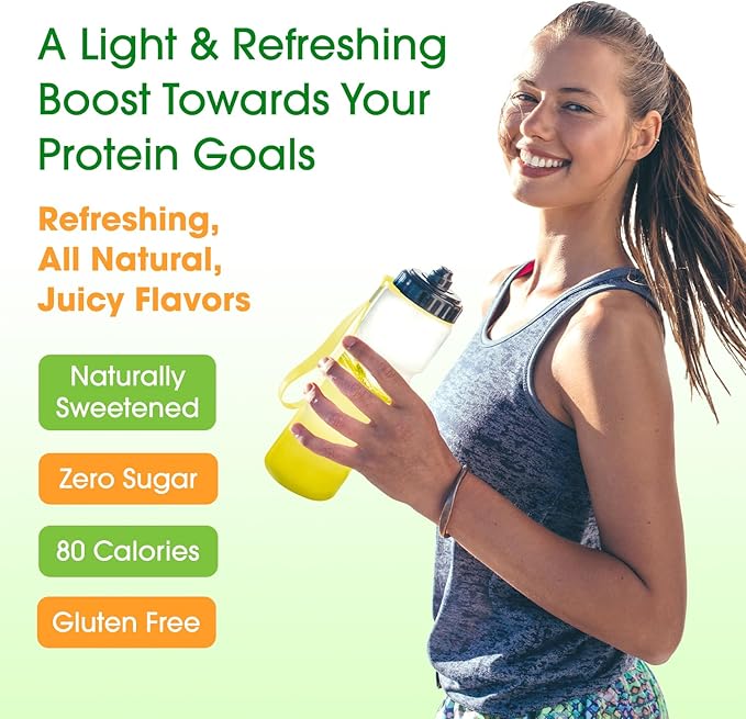 Fit & Lean Clear Protein Powder with Whey Isolate Protein and Collagen, Grass Fed, Muscle Recovery, Skin, Joints, GLP-1 Support, 0g Sugar, Citrus Lime, 20 Servings