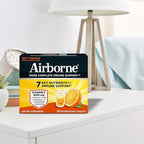 Airborne 1000mg Vitamin C with Vitamin D & Zinc, Sugar Free Multivitamin Immune Support Supplement, Antioxidants Vitamins A C & Vitamin E, 30 Effervescent Tablets, Zesty Orange Flavor