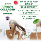 Lifeable Collagen Peptides Gummies | 100mg with Vitamin C | Great Tasting Collagen Supplements | Vegetarian Hair Skin and Nails Gummies | Collagen Gummies for Adults, Men, Women | 90 Gummies