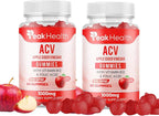 Apple Cider Vinegar Gummies with Vitamins - Delicious Apple Flavor for Women's Health, Metabolism Support & Digestive Wellness, 1000mg ACV with B12, B6, Folic Acid, 120 Vegan Gummies