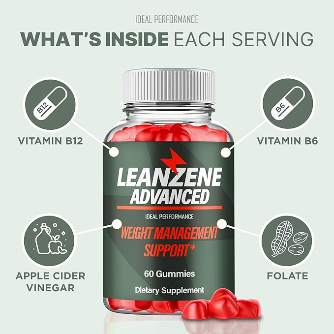 IDEAL PERFORMANCE Leanzene Gummies, Lean Zene Gummy Reviews (2 Pack)