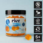 riev GABA Gummies – Honey Vanilla Flavor – with Vitamin B6, Magnesium, Chamomile, Lemon Balm & L-Theanine – Vegan, Sugar-Free, Non-GMO – Nighttime Relaxation Support – 30 Gummies
