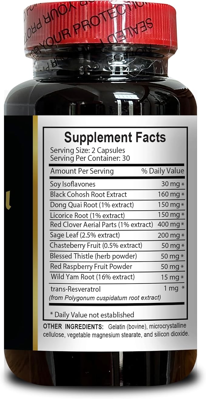 Menopause Support for Women - Women Digestive Health, Menopause, Joint Support, Supplement for Women to Support, Advanced Perimenopause Support - 2 Bottles 120 Capsules