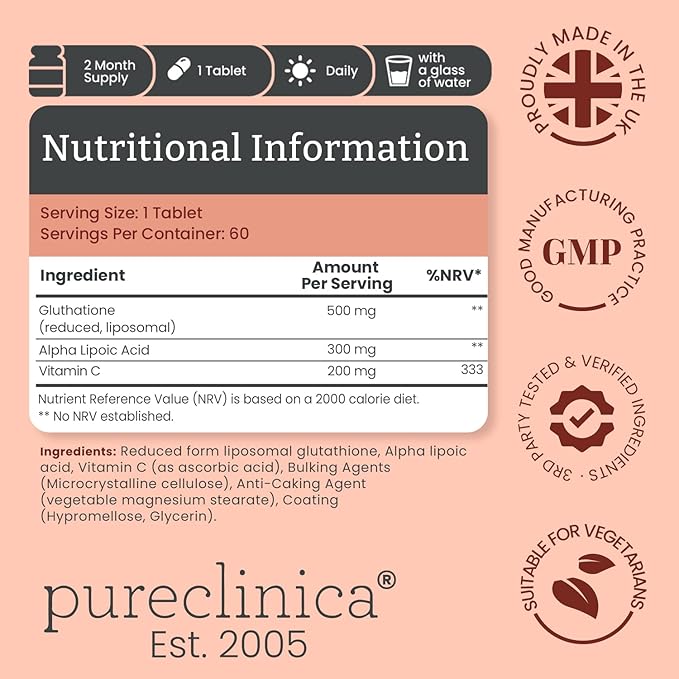 pureclinica Triple Strength Hyaluronic Acid 300mg x 720 Tablets (4 Bottles of 180) - 2 Years Supply