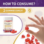 Milk Thistle Gummies with 2000MG Extract, Liver Health Support Gummies, Silymarin Milk Thistle Supplement with Artichoke, Dandelion, Turmeric Curcumin, No Sugar, for Adults, Vegan, 180 Count