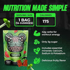 FitFiend High Protein Gummies, 16g of Protein Gummy Snacks for Adults, Healthy Snack Gummy Bears Candy Alternative Gummys for Post Workout Muscle Recovery Women Men - Watermelon Lime