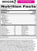 INVIGOR8 Superfood Grass Fed Whey Protein Isolate Shake Natural Strawberry Gluten-Free and Non GMO Meal Replacement with Probiotics and Omega 3 (645g)