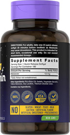 Carlyle Melatonin 12 mg | 180 Softgel Capsules | Adult Extra Strength Support Supplement | Non-GMO, Gluten Free