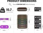 Weekly Pill Organizer 2 Times a Day, 7 Day Pill Box 2 Times, Portable for Travel Pill Case for Pills/Vitamin/Fish Oil/Medication/Supplements (2x7 Black+Rainbow)