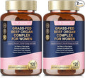 Totaria 2 Pack Beef Organ Supplement for Women - Beef Liver, Kidney, Heart,Uterus Tissue - Balance Hormones & Women's Overall Energy - Grass Fed, Pasture Raised - Natural Iron Supplement with Folate