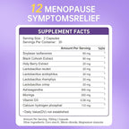 Menopause Supplement for Women, Relieves 12 Menopausal Symptoms* | Black Cohosh + Soy Isoflavones + Ashwagandha + Moringa | for Alleviate Hot Flashes*, Night Sweats*, Weight* & Mood Swings*