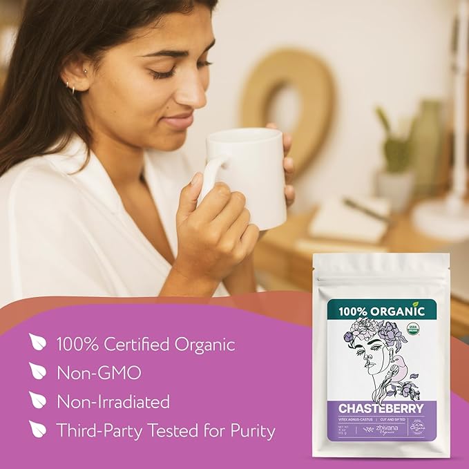 Super Value Pack 5 LB - Organic Chasteberry (Vitex) – Chaste Berry Herb Bulk - Chasteberry Tea for Women's Health