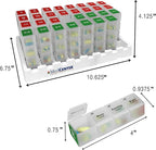 MedCenter Monthly Pill Organizer 4 Times a Day, 31-Day HSA/FSA Medication Organizer for Drawer or Lock Box with 31 Pill Boxes and 4 Daily Compartments Gift for Mom, Dad, Elderly, and Seniors