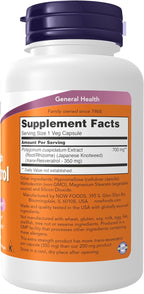 NOW Foods Supplements, Extra Strength Resveratrol 350mg, Natural Trans Resveratrol from 700 mg Japanese Knotweed Extract, 60 Veg Capsule, (Pack of 2)