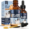 16-In-1 Glucosamine for Dogs & Cats, Liquid Hip & Joint Supplement, Collagen Drops with Chondroitin+MSM+Hyaluronic Acid Supplement Mobility Senior Dogs Pain Relief Helps All Breeds Made in USA 120ml