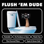 DUDE Wipes Odor Destroyer Flushable Wipes - Extra-Large Adult Wet Wipes - 6 Pack (288 Count) - Deodorizing, Lightly Scented, Controls Odor for up to 24 Hours - Septic and Sewer Safe