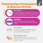 Zesty Paws Vet Strength Mobility Bites Beef & Bacon Flavor Hip & Joint Support Chews for Dogs with Glucosamine, Chondroitin, MSM, Hyaluronic Acid & Serrazimes - 90 Count