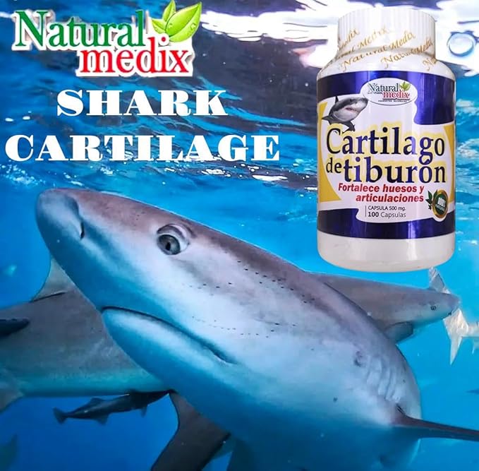 Cartilage – Joint Support Supplement with Glucosamine, Collagen & Magnesium – 100 Caps - Cartílago de Tiburon