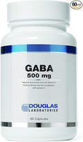 Douglas Laboratories GABA 500 mg. | Amino Acid Support for Brain Neurotransmitters, Sleep Cycles, and Body Temperature | 60 Capsules