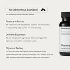 Momentous Resveratrol Supplement 450 mg - Trans-Resveratrol for Healthy Aging, Brain, & Heart Support - NSF Certified for Sport - GMO- & Gluten-Free - 30 Servings