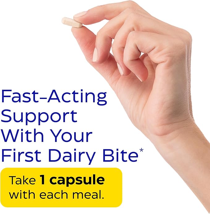Enzymedica DairyAssist, 2-in-1 Digestive Enzymes for Dairy, Lactose and Casein Digestion, Fast-Acting Formula for Gas and Bloating Relief, 30 Capsules