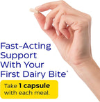 Enzymedica DairyAssist, 2-in-1 Digestive Enzymes for Dairy, Lactose and Casein Digestion, Fast-Acting Formula for Gas and Bloating Relief, 30 Capsules
