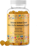 Generic 5-in-1 Kid's Immune Support Gummy, Manuka Honey, Vitamin C, Zinc, Echinacea, Ginger, Gummy Supplement, Essential Immune Support Gummies for Daily Use, Natural Citrus Flavored - 60 Count