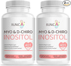 Myo-Inositol & D-Chiro Inositol (40:1 Ratio) - Supports Cycle Regularity & Ovarian Function - 240 Capsules, 60-Day Routine Bundle