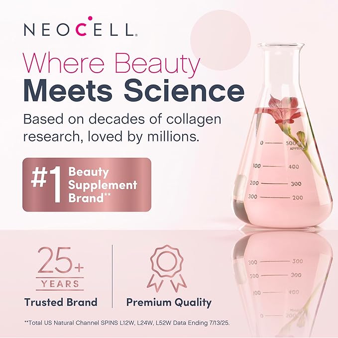 NeoCell Hair Skin and Nails Vitamins with Collagen | 150 Softgels | Advanced Bio-Peptides with Keratin & Hyaluronic Acid | Beauty Complex Supplement