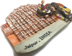 WitnyStore Tiny 2½" Hawa Mahal Palace in Jaipur India Magnet - Miniature Hand Made Resin 3D Asia Landmark Tourist Attractions Decorative Refrigerator Fridge Magnets Décor Collectible Souvenirs Gifts