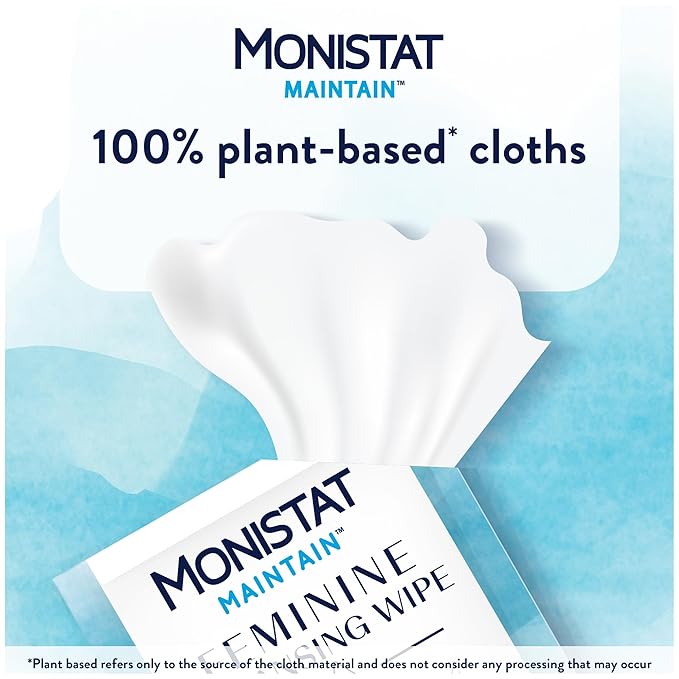 Monistat Feminine Wipes, 12 Ct, Pack of 2 | With Boric Acid | Fragrance Free