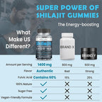 84,000 MG Organic Shilajit Gummies with 85+ Trace Minerals, Fulvic Acid, Shilajit for Men & Women, Energy & Immune Support, High Potency Gold Grade, Sugar-Free, Vegan, 100% Natural 120 Gummies