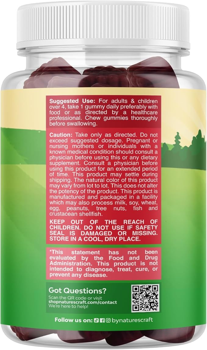 Sambucus Elderberry Gummies for Kids Health - Delicious Black Elderberry Gummies with Zinc and Vitamin C for Kids Immune Support - Gelatin and Gluten Free Non-GMO Immunity Support - 60 Count