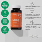 A Dose of Immunity Quercetin with Vitamin C and Zinc, Vitamin D, 500mg Quercetin Bromelain with Echinacea & B Vitamins (60 Count)