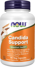 NOW Supplements, Bacillus Support with Pau D'Arco, Oregano Oil, Black Walnut & Caprylic Acid, 90 Veg Capsules
