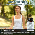 Nutrapure Joint Support - Glucosamine Chondroitin, MSM, Hyaluronic Acid & Bamboo Extract, Maintaining Joint Health - 120 Capsules