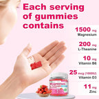 90 Count Magnesium L-Threonate Gummies, High Absorption Magnesium Threonate Supplement for Adults & Kids, Support Brain Health, Memory, Focus, Restful zzZ & Muscle, Sugar Free, Vegan, Non-GMO