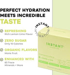 Instant Hydration Electrolytes Powder Packets - Lemon Lime Drink Mix - Zero Sugar - Keto, Vegan, Gluten-Free, Non-GMO - Boost Recovery, Brain Health, Muscle & Tissue Support- 30 Sticks